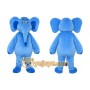 Blue Elephant Costume Cosplay Outfits Cartoon Mascot Costume