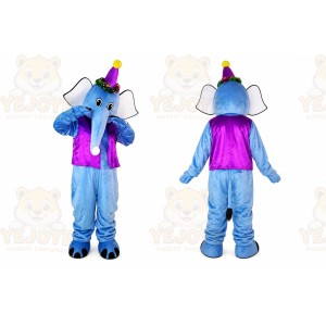 Blue Elephant Mascot Costume
