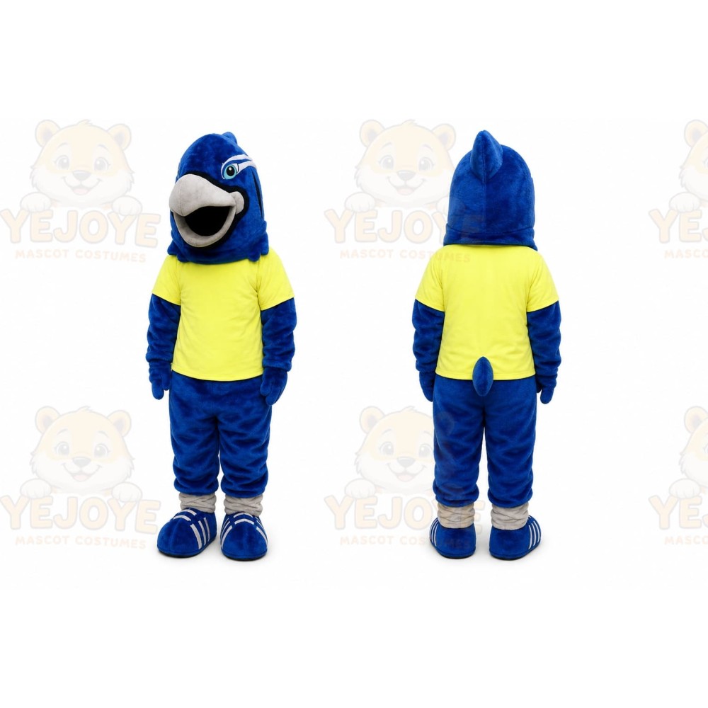 Blue Falcon Hawk Eagle Mascot Costume