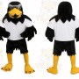 Blue Falcon Mascot Costume Cartoon Character Eagle Bird