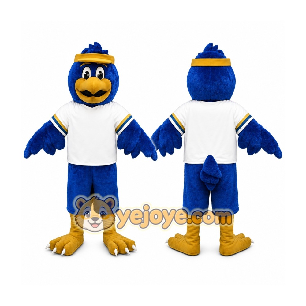 Blue Falcon Mascot Costume Blue Falcon Mascot Costume