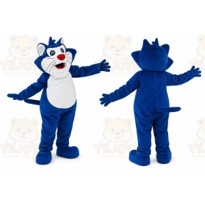 Blue Fat Cat Mascot Costume