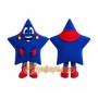 Blue Five Star Mascot Costume