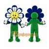 Blue Flower Sunflower Mascot Costume Blue Flower Sunflower Mascot Costume