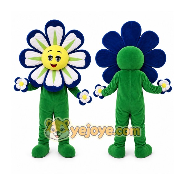 Blue Flower Sunflower Mascot Costume