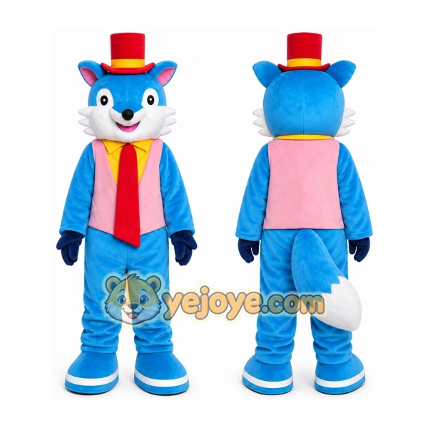 Blue Fox Mascot Costume Cosplay Party