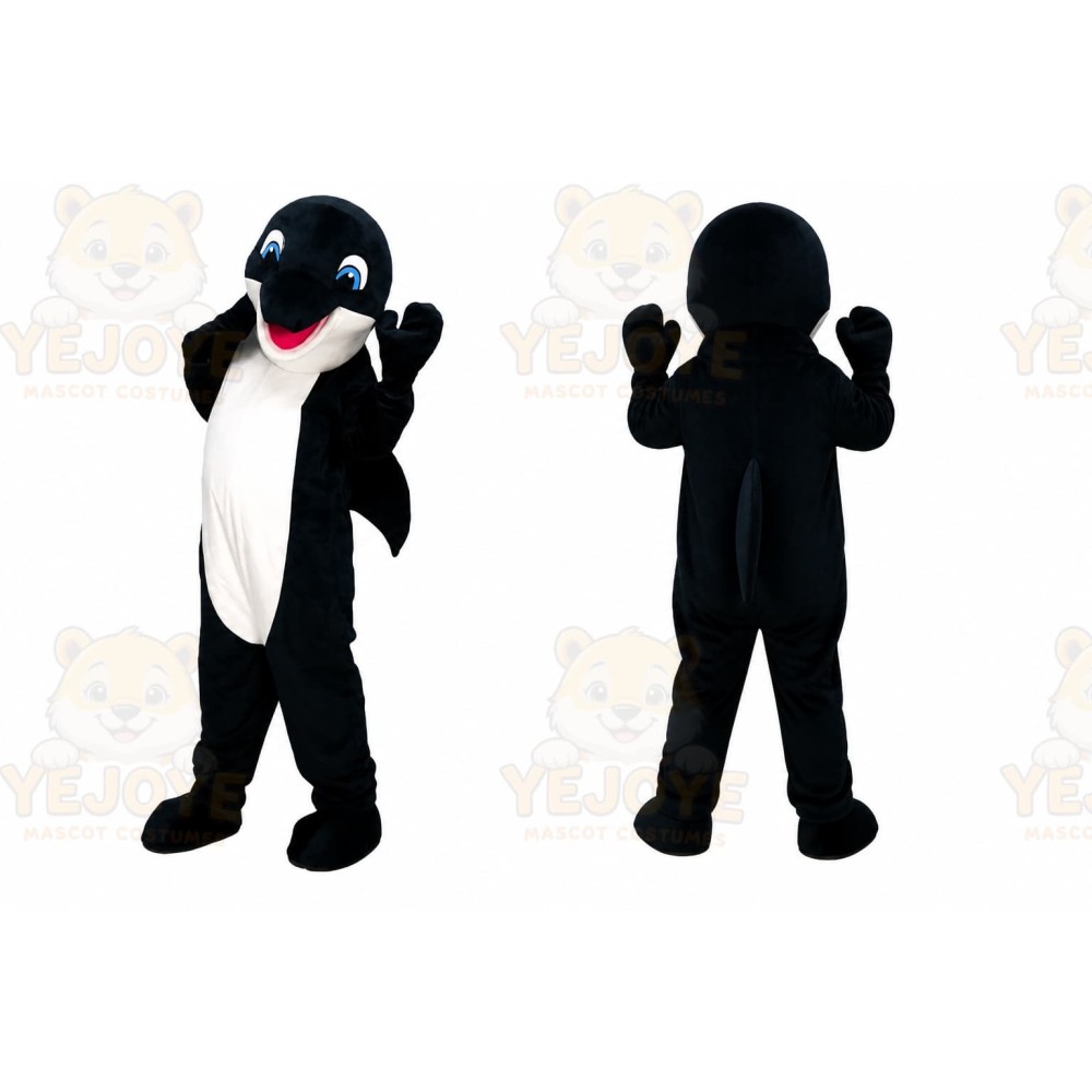 Blue Gray Dolphin Cartoon Mascot Costume