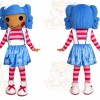 Blue Hair Little Girl Mascot Costume