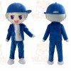 Blue Hat Boy Mascot Costume