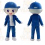 Blue Hat Boy Mascot Costume