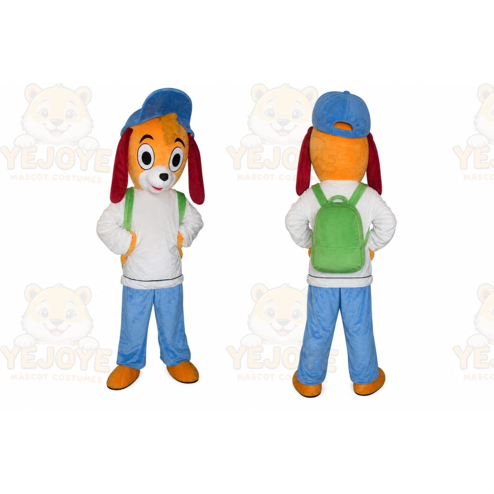 Blue Hat Dog Mascot Costume