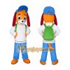 Blue Hat Dog Mascot Costume