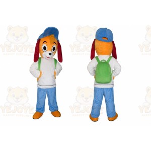 Blue Hat Dog Mascot Costume