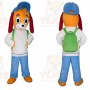 Blue Hat Dog Mascot Costume