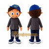 Blue Hat Smile Boy Mascot Costumes Cool Kids Costume Blue Hat Smile Boy Mascot Costumes Cool Kids Costume