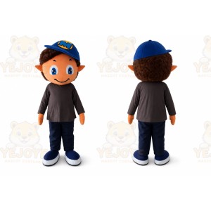 Blue Hat Smile Boy Mascot Costumes Cool Kids Costume