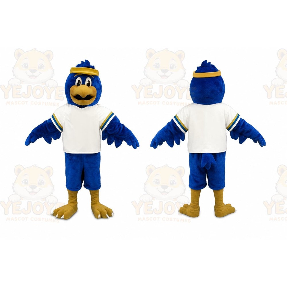 Blue Hawk Mascot Costume Eagle _ Falcon