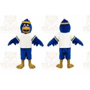 Blue Hawk Mascot Costume Eagle _ Falcon
