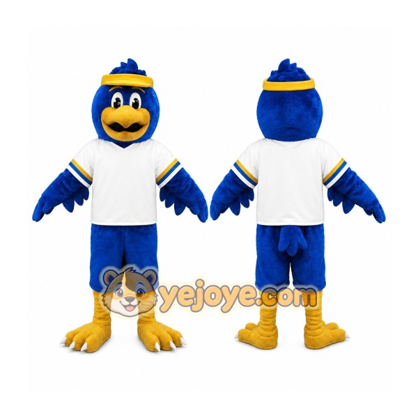 Blue Hawk Mascot Costume Eagle _ Falcon