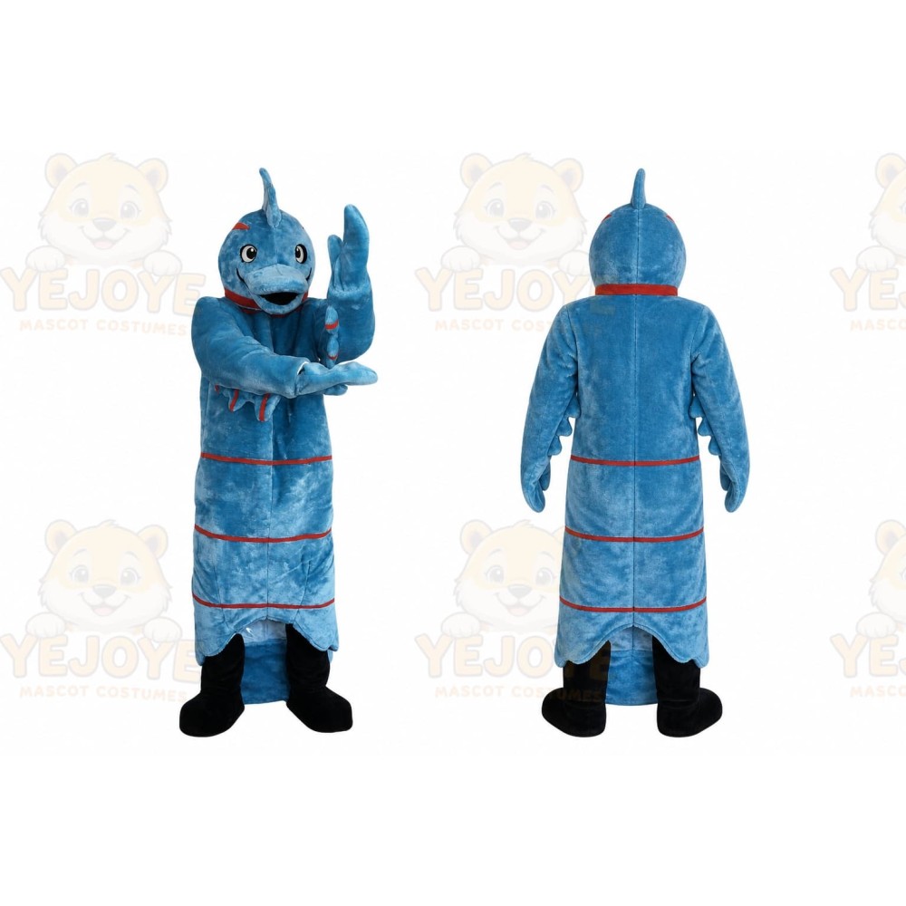 Blue Hippocampus Mascot Costume for Adult