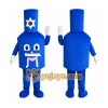 Blue Dreidel Mascot Costume Blue Dreidel Mascot Costume