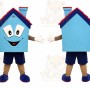 Blue House Mascot Costume