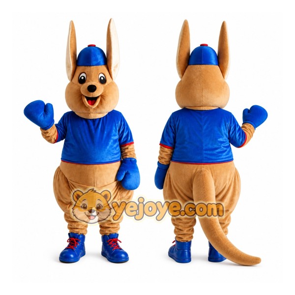 Blue Kangroo Mascot Costume