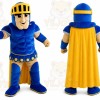 Blue Knight Mascot Costume Spartan Trojan Cotume