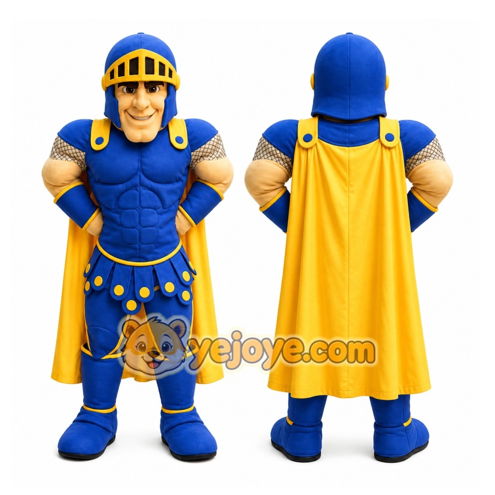 Blue Knight Mascot Costume Blue Knight Mascot Costume