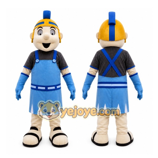 Blue Knight Mascot Spartan Trojan Mascot Costume