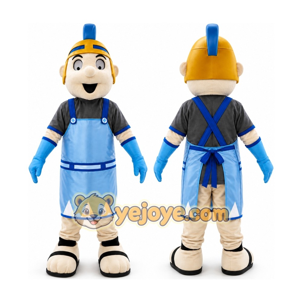 Blue Knight Spartan Mascot Costume Trojan Cosplay Costume Blue Knight Spartan Mascot Costume Trojan Cosplay Costume