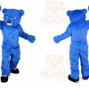 Blue Long Hairy Bear Mascot Costume for Adult