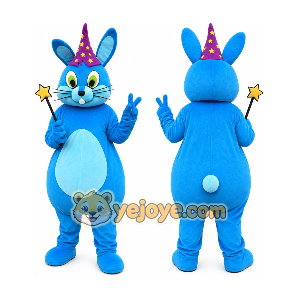 Blue Magic Rabbit Mascot Costume for Adult Blue Magic Rabbit Mascot Costume for Adult