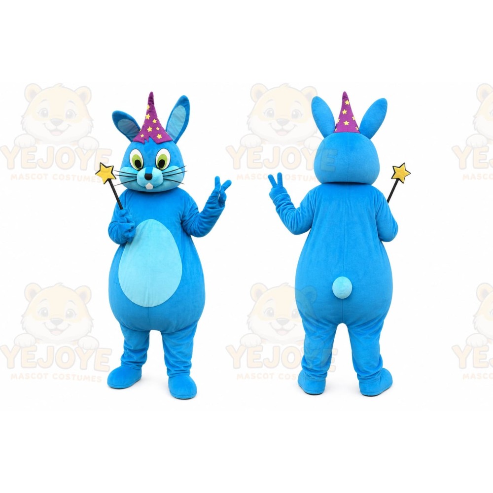Blue Magic Rabbit Mascot Costume for Adult