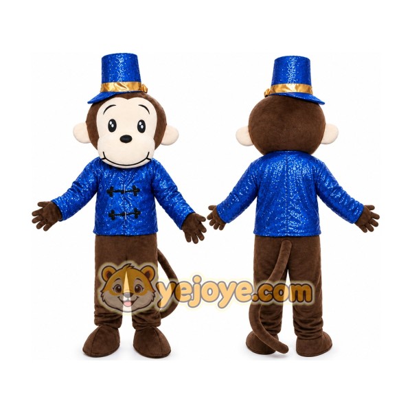 Blue Monkey Mascot Costume