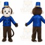 Blue Monkey Mascot Costume