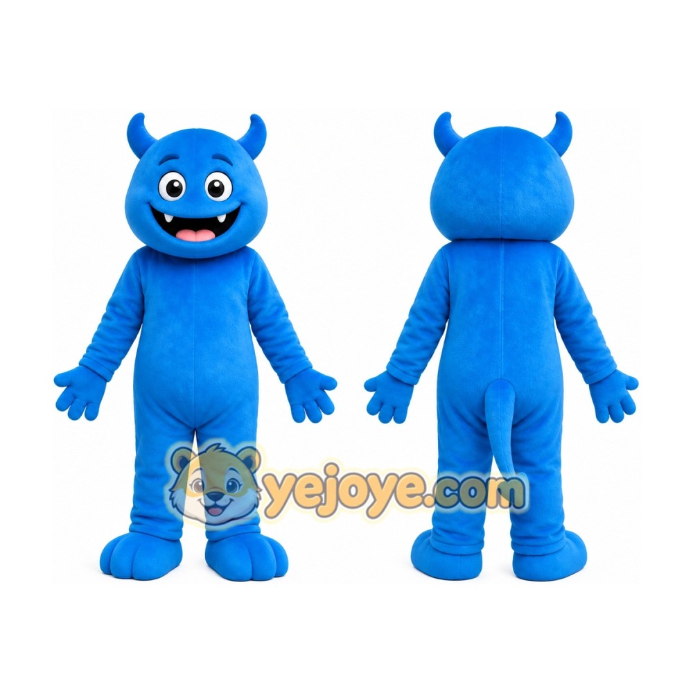 Blue Monster Mascot Costume Blue Monster Mascot Costume