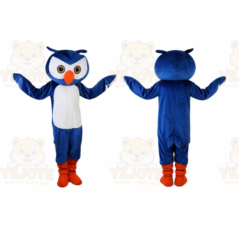 Blue Owl Mascot Costume for Adult