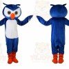 Blue Owl Mascot Costume for Adult