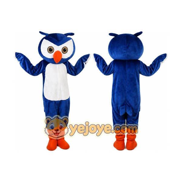 Blue Owl Mascot Costume for Adult