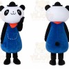 Blue Panda Mascot Costume
