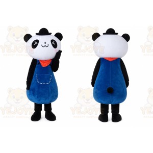 Blue Panda Mascot Costume