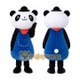Blue Panda Mascot Costume