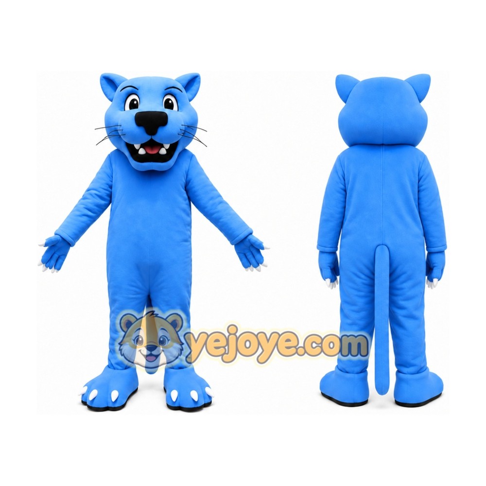 Blue Panther Mascot Costume Blue Panther Mascot Costume
