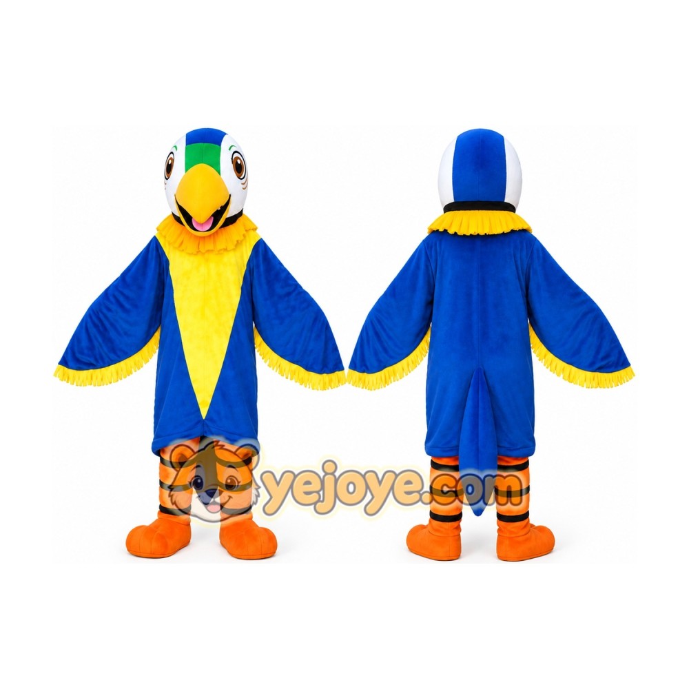 Blue Parrot Animal Cartoon Mascot Costume Blue Parrot Animal Cartoon Mascot Costume