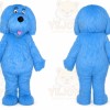 Blue Plush Dog Mascot Costume