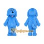 Blue Plush Dog Mascot Costume