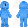 Blue Plush Dog Mascot Costume