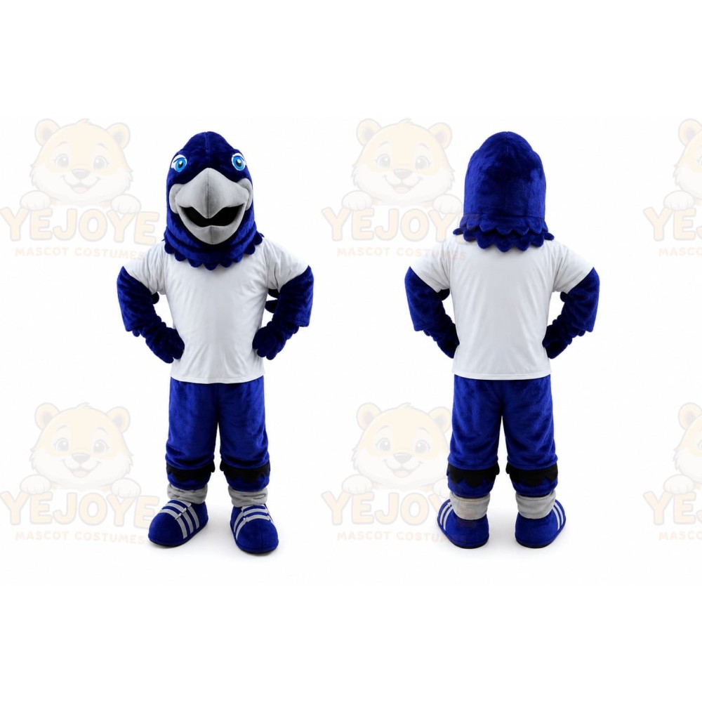 Blue Plush Eagle _ Falcon _ Hawk Mascot Costume