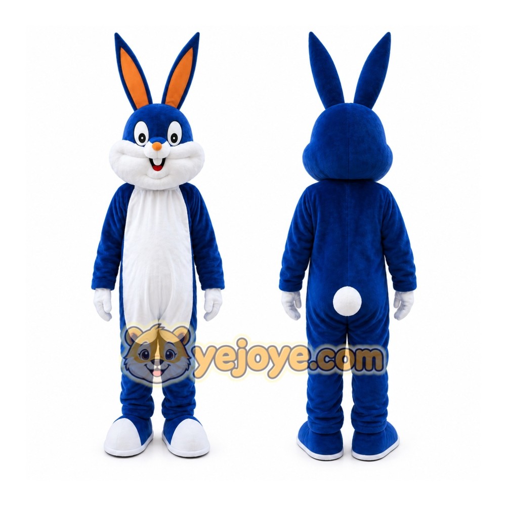 Blue Rabbit Bunny Mascot Costume Blue Rabbit Bunny Mascot Costume
